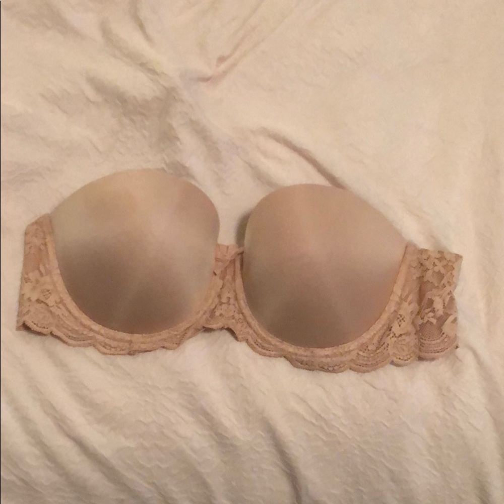 Victoria Secret Blush Pink Strapless Bra